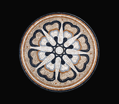 Classic medallion mosaic inlay panel